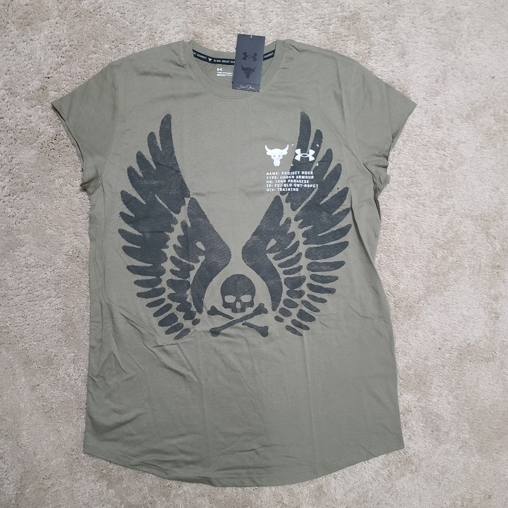Under Armour UA Men's Project Rock Cutoff T-Shirt Wings Tent